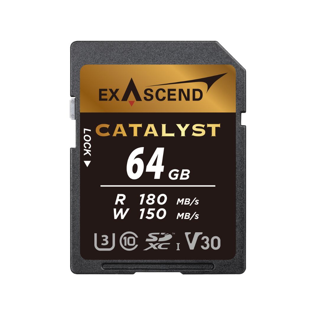 Exascend 64 GB SDXC SD Card, Class 10, UHS-1 (U3), V30