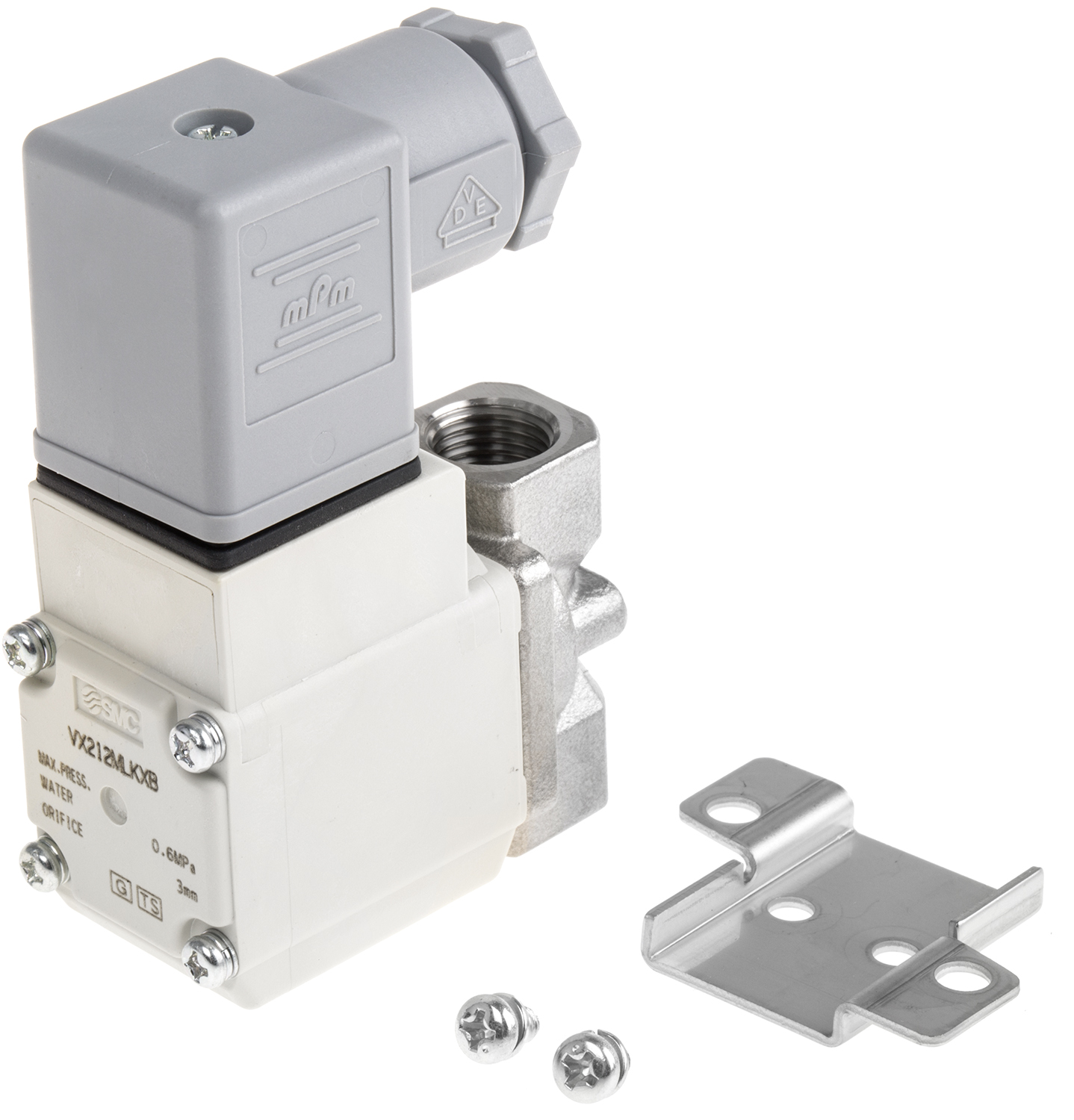 SMC 2/2 Pneumatic Solenoid Valve - Solenoid/Spring G 1/4 VX21 Series 230V ac