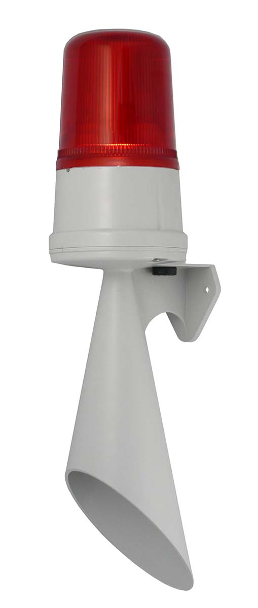 e2s H110T Series Red Horn Beacon, 12, 24 V dc, Surface Mount