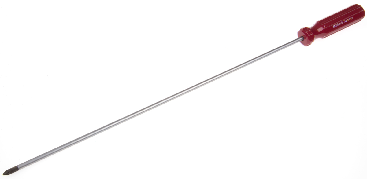 RS PRO Pozidriv  Screwdriver, PZ1 Tip, 350 mm Blade