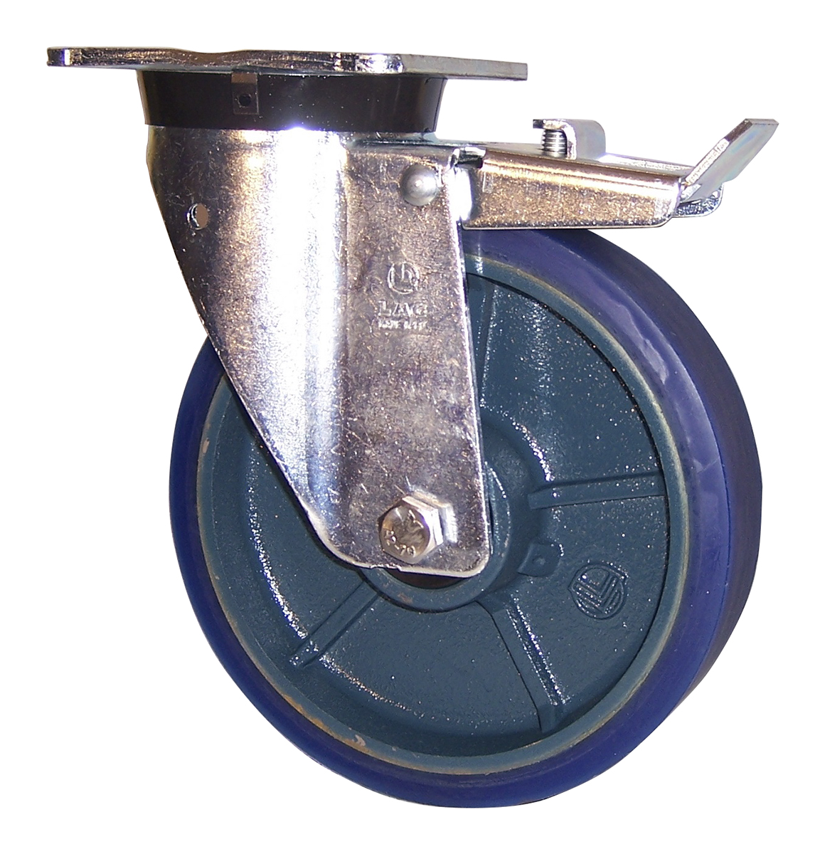 LAG Braked Swivel Castor Wheel, 850kg Capacity, 200mm Wheel