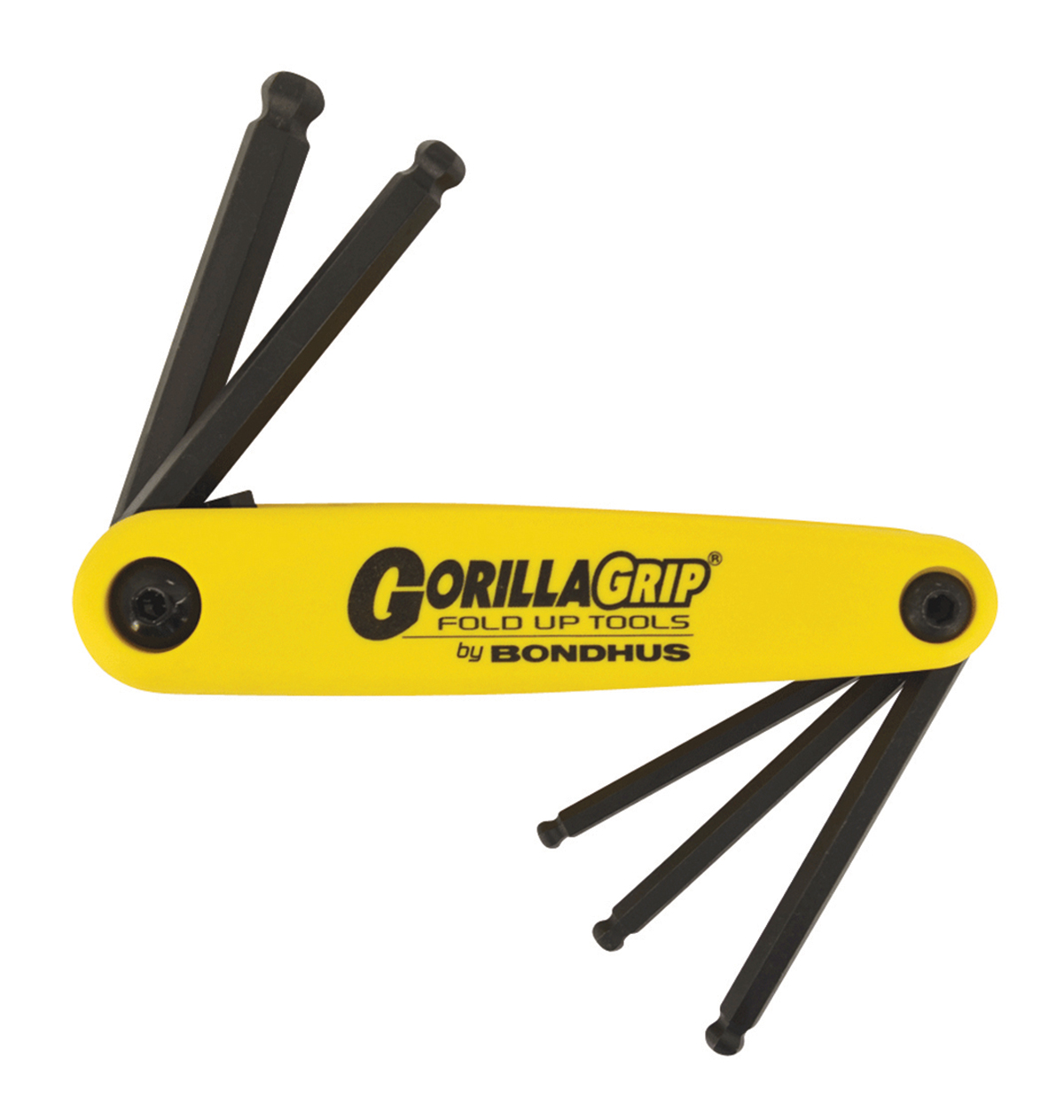 Bondhus 5 piece Folding Imperial Hex Key Set, 1/4 → 7/32"