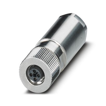 Phoenix Contact, SACC-M12FST-4PL-CM IP65 Silver Cable Mount 4P Power Connector Socket, Rated At 12A, 63 V dc
