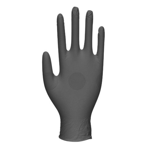 Unigloves GA004* Black Powder-Free Nitrile Disposable Gloves, Size S, 100 per Pack