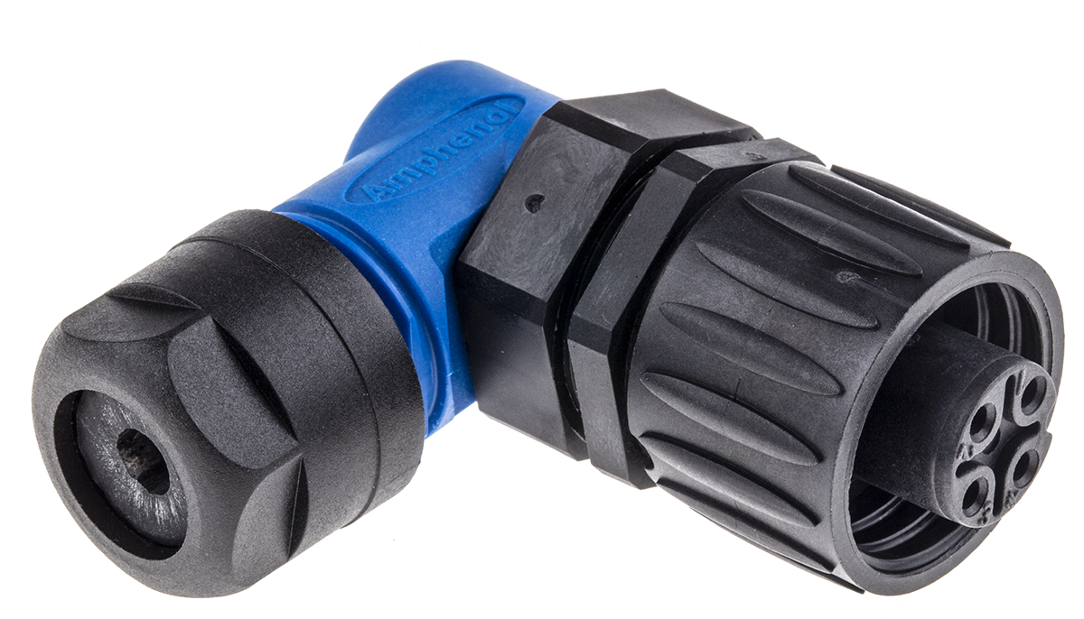 Amphenol Industrial Circular Connector, 3 Contacts, Cable, Standard Connector, Socket, Female, IP67, Ecomate M Series