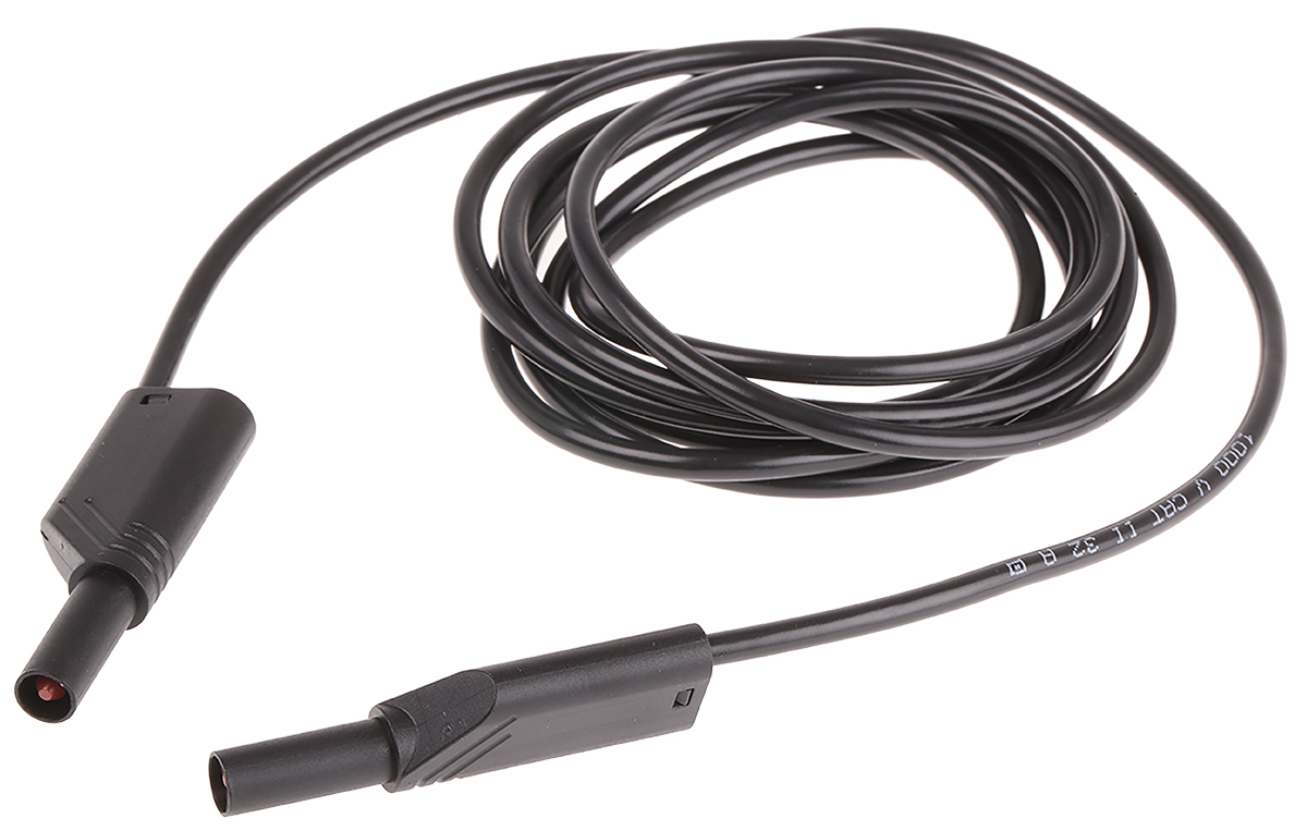 Hirschmann Test & Measurement, 32A, 1000V ac/dc, Black, 2m Lead Length