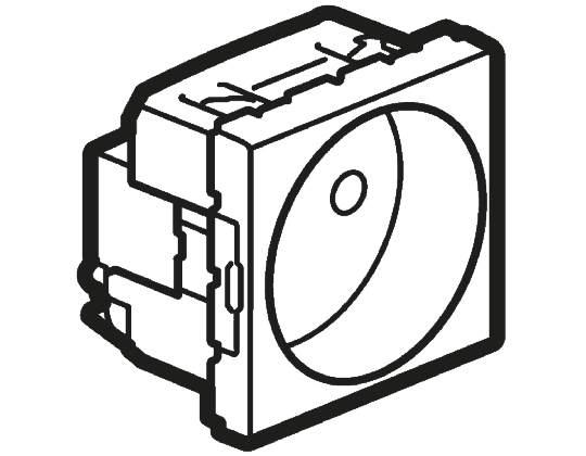 Legrand Mosaïc White 1 Gang Plug Socket, 2 Poles, 16A, French 2P, Indoor Use