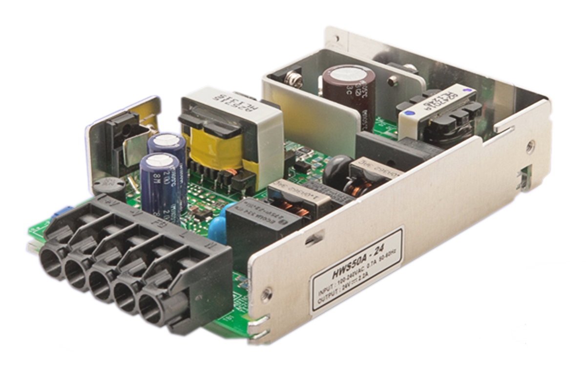 TDK-Lambda Switching Power Supply, HWS50A-24, 24V dc, 2.2A, 50W, 1 Output, 120 → 370 V dc, 85 → 265 V ac
