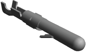 TE Connectivity Commercial MATE-N-LOK Series Male Crimp Terminal, 30AWG Min, 22AWG Max