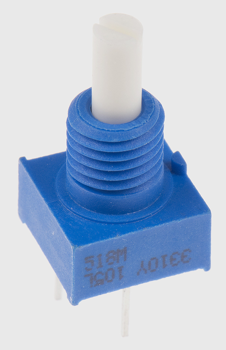 Bourns 3310 1MΩ Rotary Potentiometer 1-Gang, Panel Mount (Through Hole), 3310Y-001-105L
