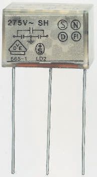 KEMET PZB300 Paper Capacitor, 275V ac, ±20%, 100nF, Through Hole