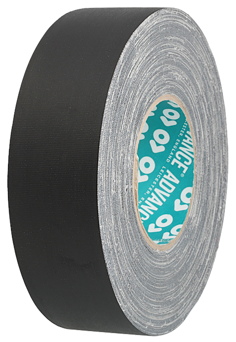 Advance Tapes AT160 Cloth Tape, 50m x 12mm, Black, Matt Finish