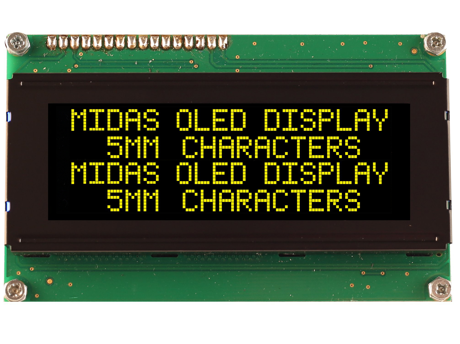 Midas Yellow OLED Display COB Parallel Interface
