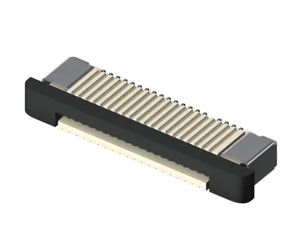 Samtec, ZF5S, ZF5S-25-01-T-WT-K-TR 0.5mm Pitch 25 Way Horizontal Male FPC Connector, Solder