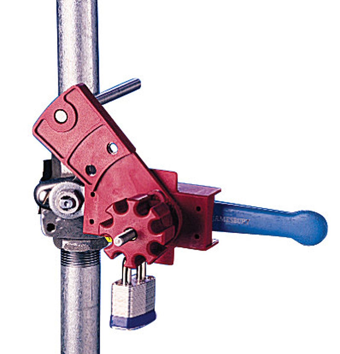 Brady Red 1-Lock Glass-Reinforced Nylon Ball Valve Lockout, 9.00mm Shackle