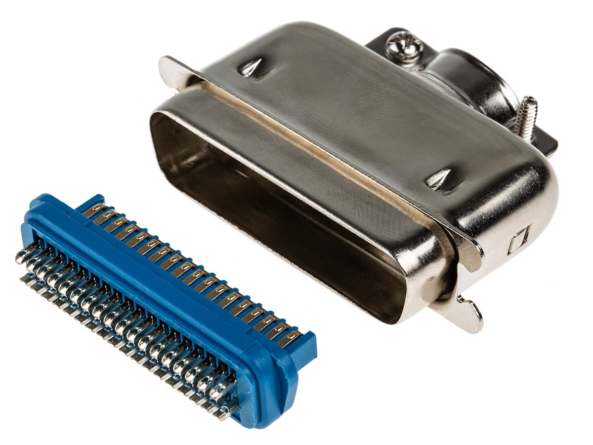 RS PRO Male 36 Pin Straight Cable Mount SCSI Connector, Solder