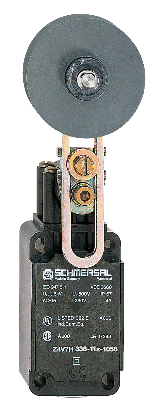 Schmersal Z4V7H Series Roller Lever Switch, IP65, IP67, Plastic Housing, 230V ac ac Max, 4A Max