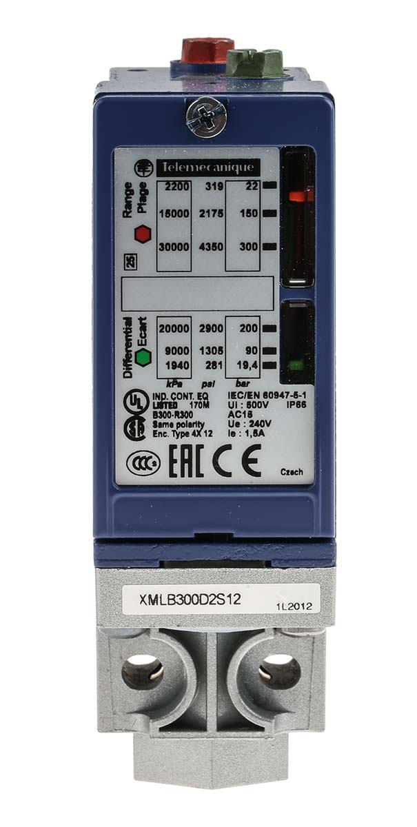 Telemecanique Sensors Pressure Switch, 22bar Min, 300bar Max