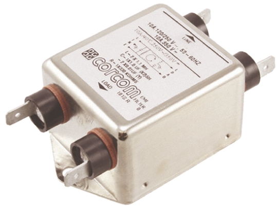TE Connectivity, Corcom SB 10A 250 V ac 50 → 60Hz, Chassis Mount RFI Filter, Fast-On, Single Phase