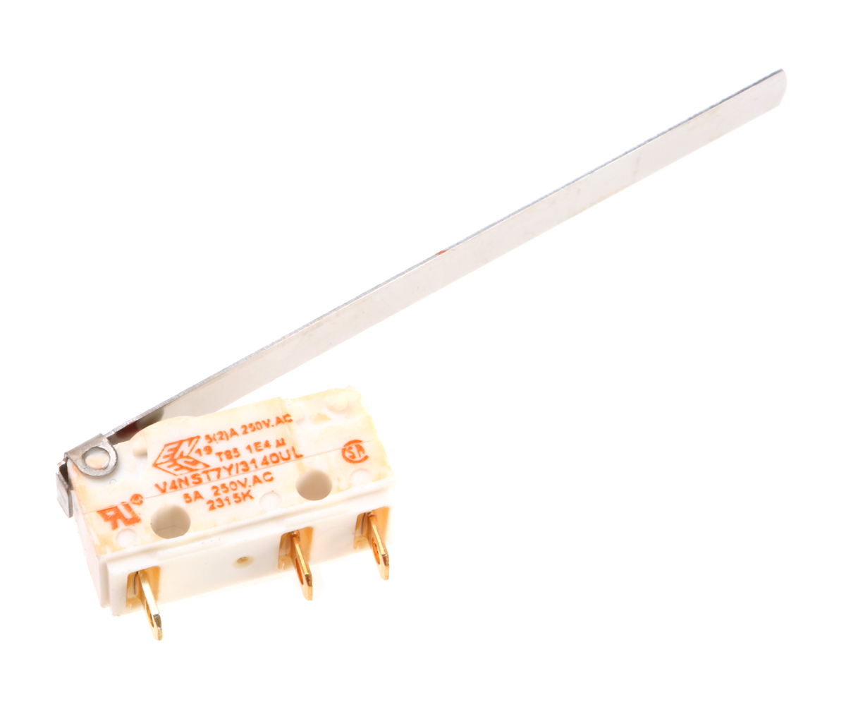 Saia-Burgess Long Hinge Lever Micro Switch, Solder Terminal, 5 A @ 250 V ac, SPDT, IP67