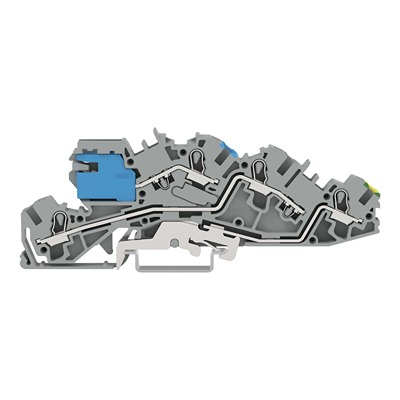 WAGO 2005-7641 TOPJOB S Series Grey, 4mm², 3-Level, Push-In Cage Clamp Termination