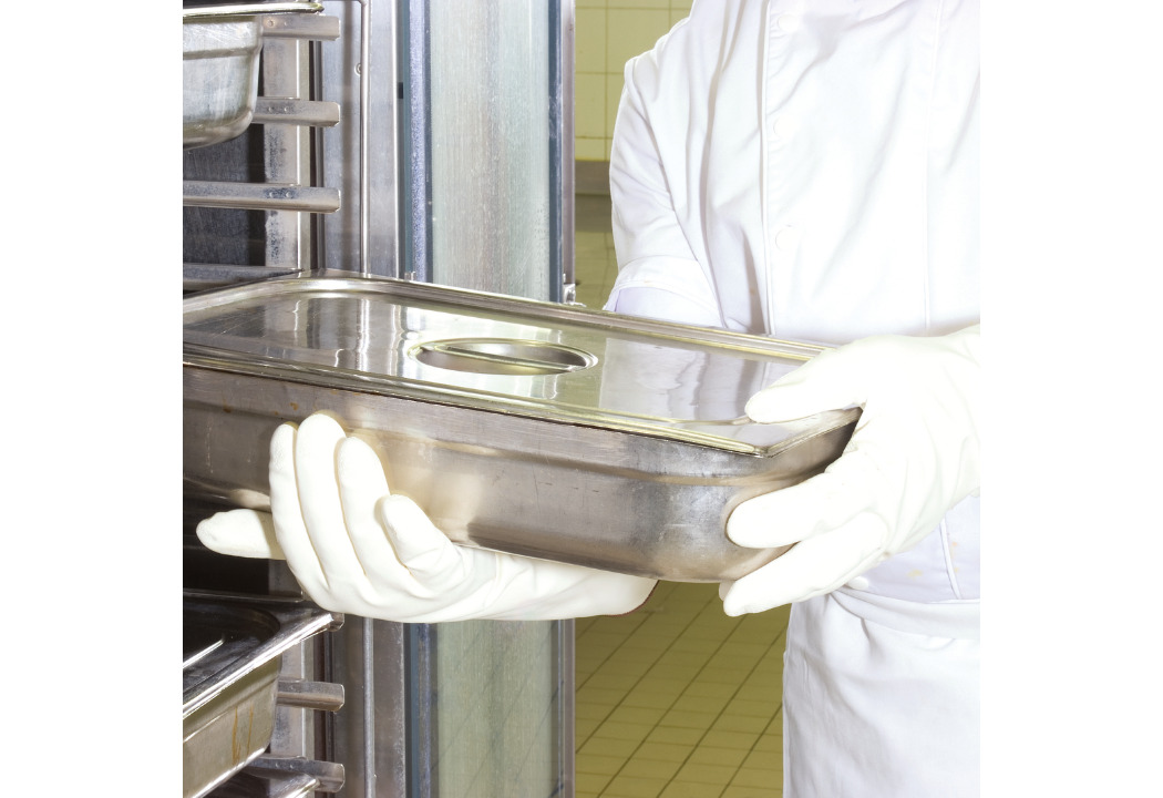 Mapa White Nitrile Nitrile Work Gloves, Size 9