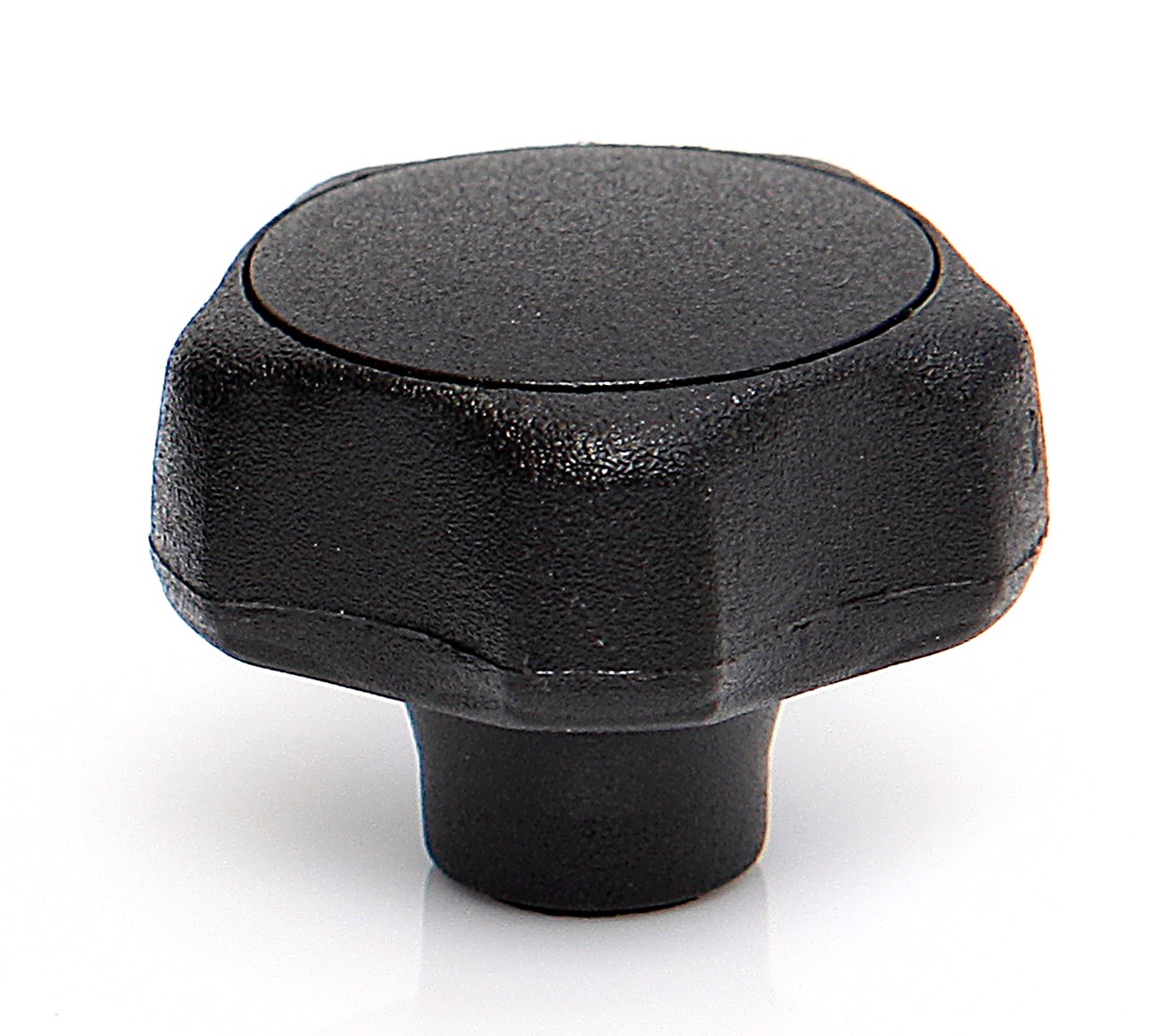 RS PRO Black Thermoplastic Multiple Lobes Clamping Knob, M8, Threaded Mount