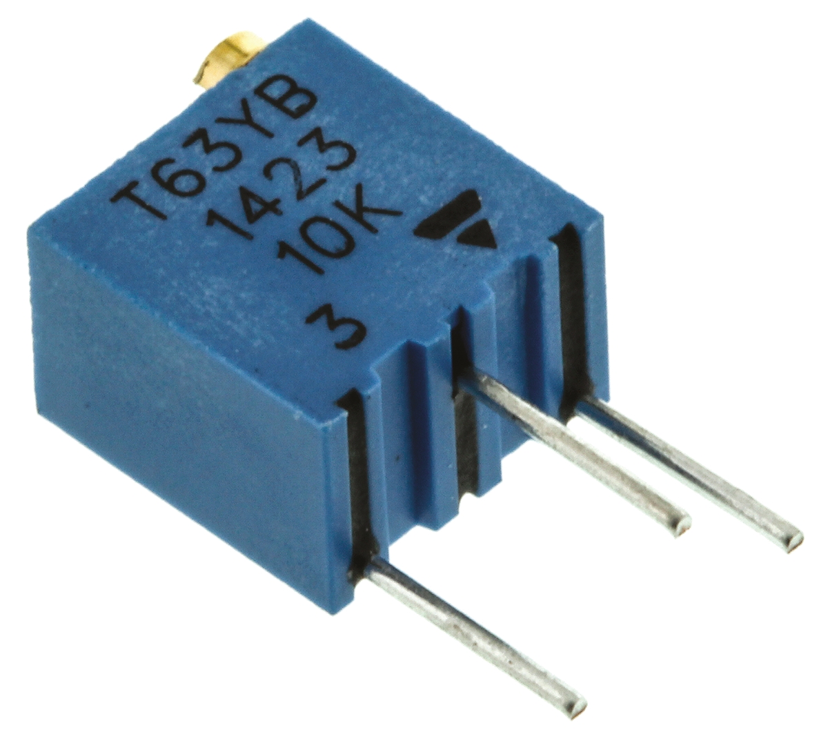 10kΩ, Through Hole Trimmer Potentiometer 0.25W Top Adjust Vishay, T63
