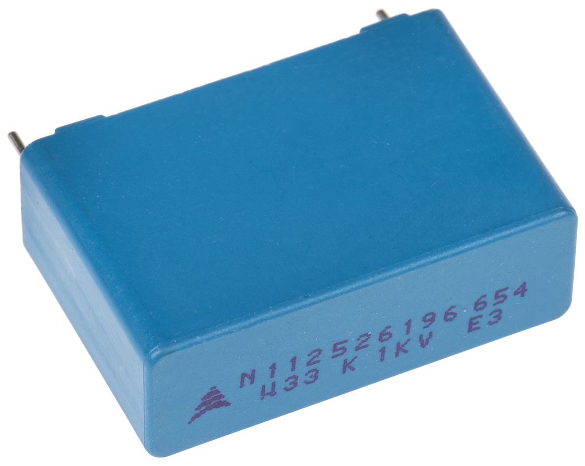 EPCOS B32653 Polypropylene Film Capacitor, 1 kV dc, 250 V ac, ±10%, 330nF, Through Hole