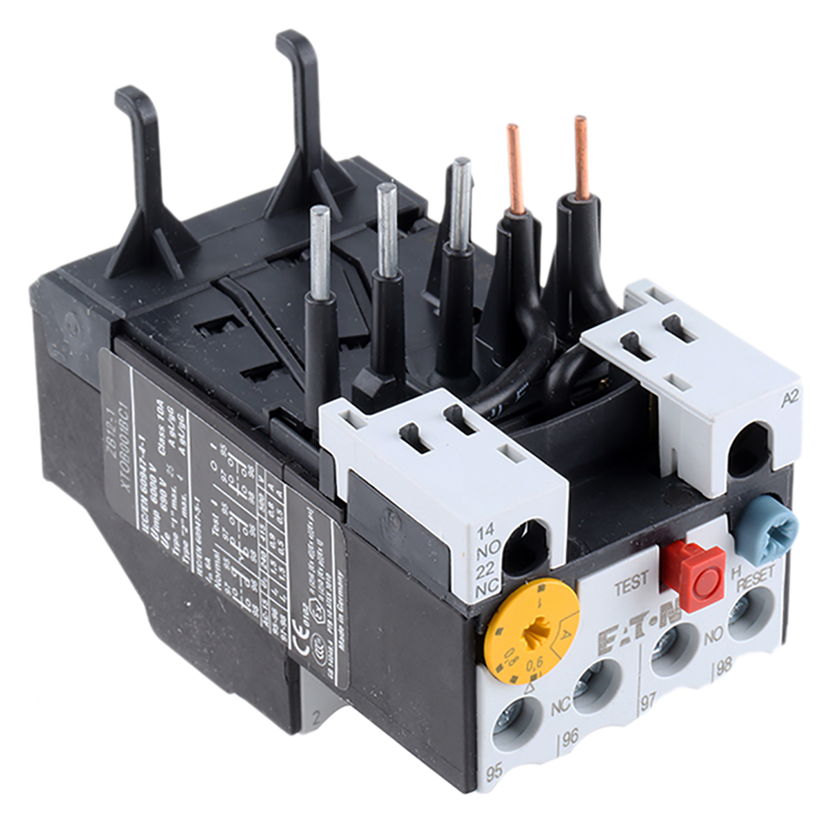 Eaton ZB Overload Relay 1NO + 1NC, 0.6 → 1 A F.L.C, 1 A Contact Rating, 6 W, 500 Vac