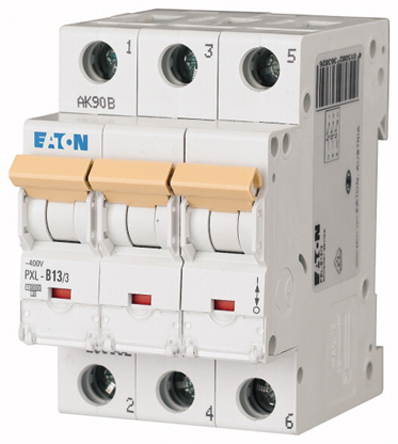 Eaton xPole PXL, S200 MCB, 3P, 13A Curve C, 400V AC, 48V DC, 10 kA Breaking Capacity