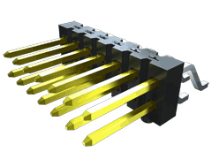 Samtec TSM Series Straight Surface Pin Header, 2 Contact(s), 2.54 mm Pitch, 1 Row, Unshrouded