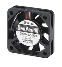 Sanyo Denki San Ace 40 Series Axial Fan, 12 V dc, DC Operation, 9m³/h, 840mW, 70mA Max, 40 x 40 x 10mm