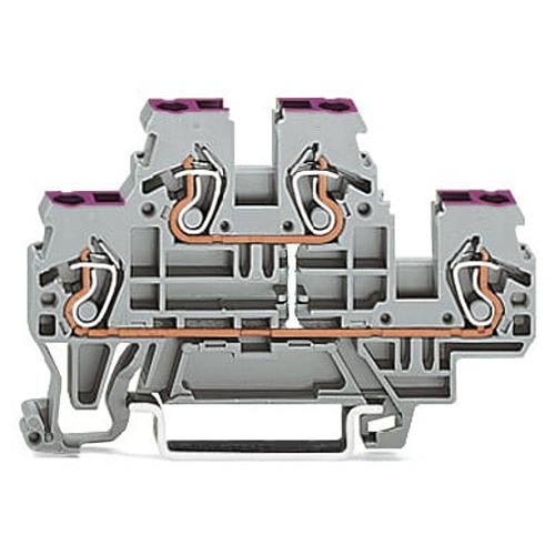 WAGO 870-508 870 Series Grey, 2.5mm², 2-Level, Cage Clamp Termination