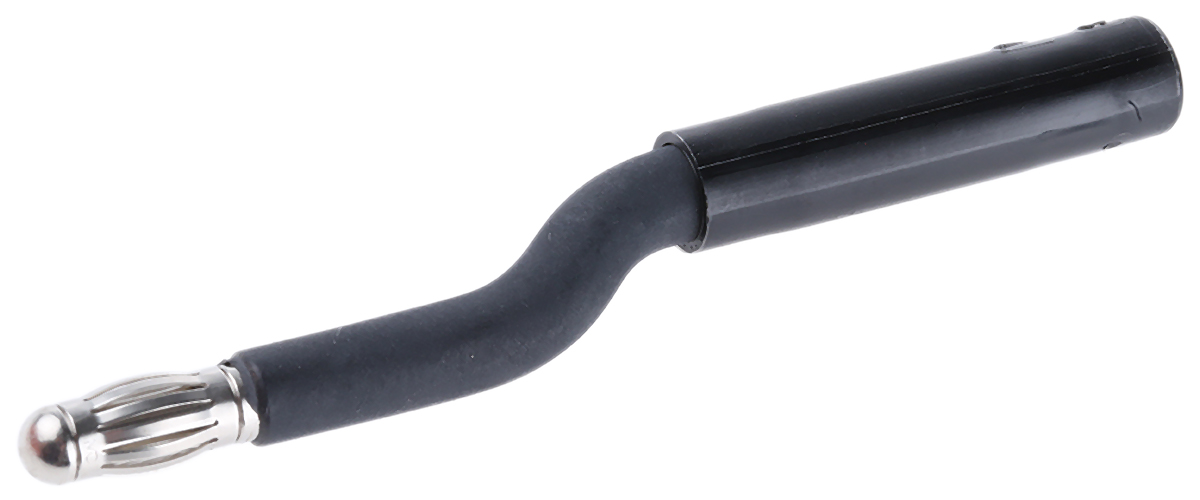 Staubli Black, Male Test Connector Adapter With Brass contacts and Nickel Plated