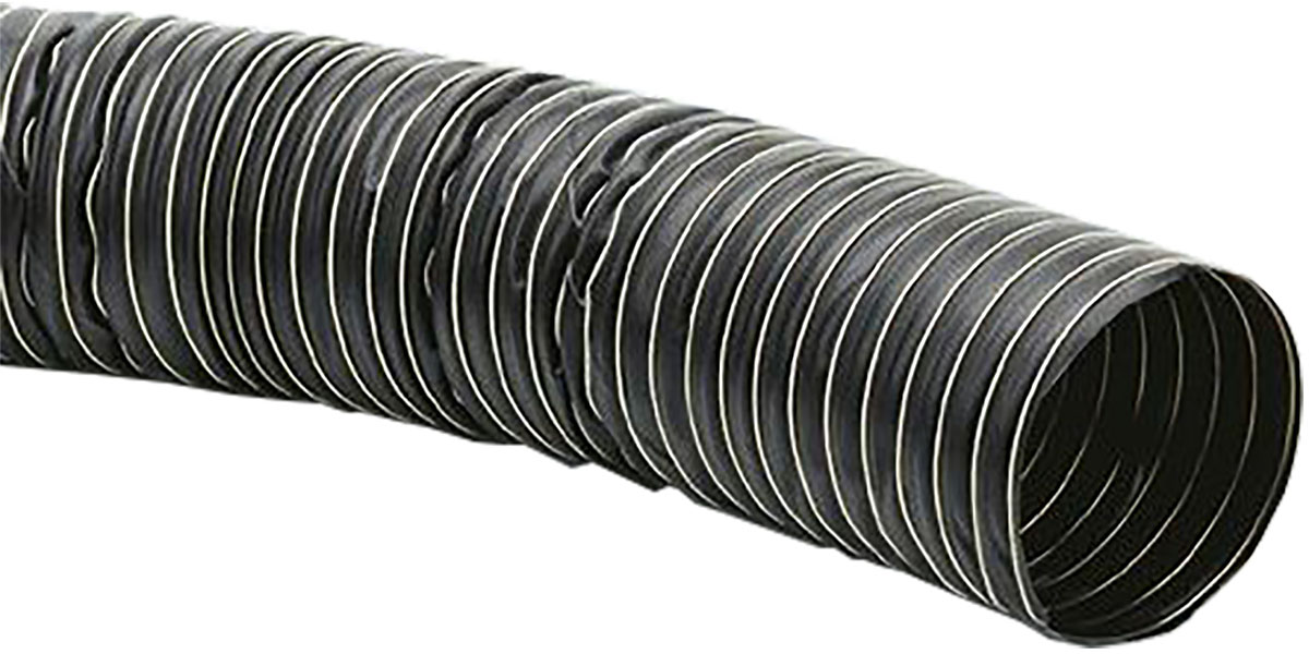 Contitech Black NEOPRENE Flexible Ducting, 4m, 152mm ID