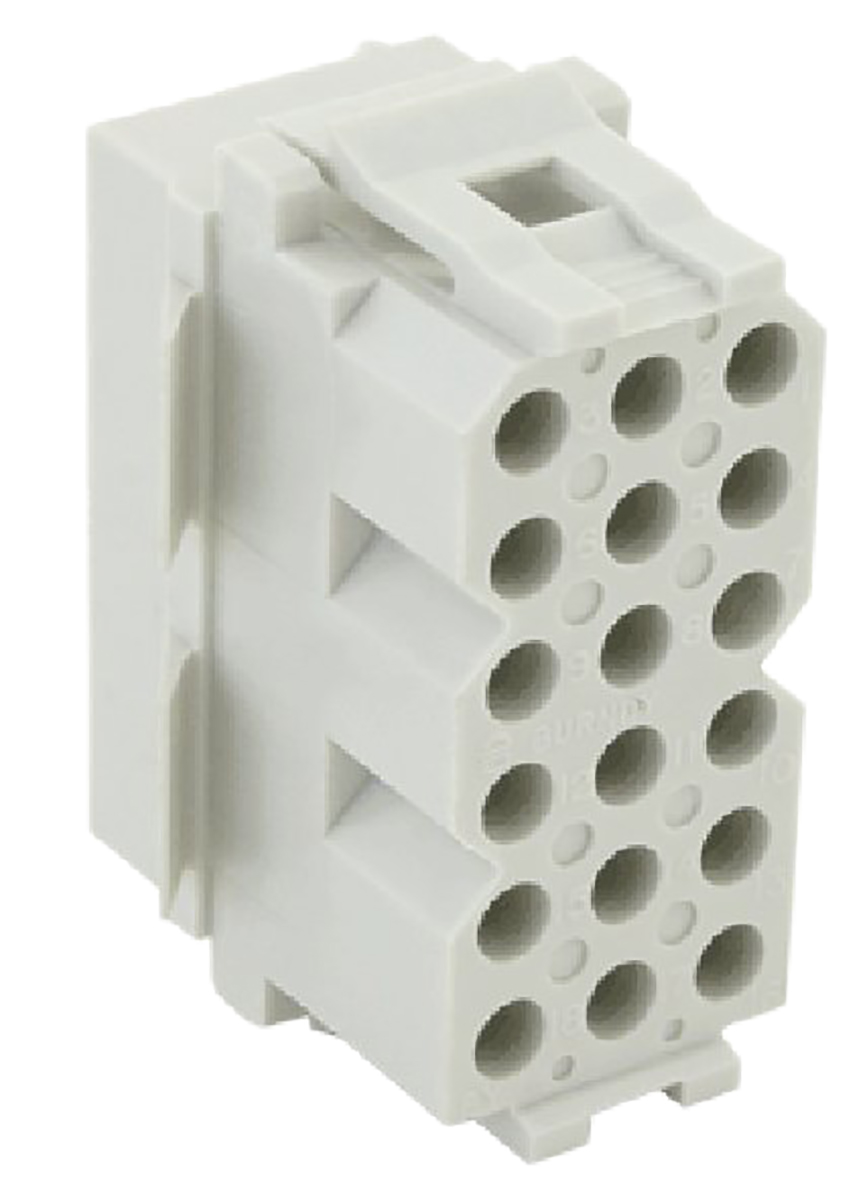 Souriau Sunbank by Eaton, SMS Female Connector Housing, 18 Way, 6 Row