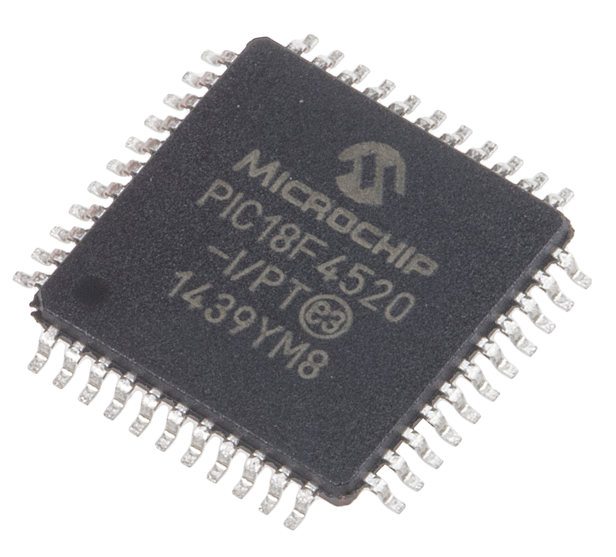 Microchip, 8 bit PIC, PIC18F4520 Microcontroller, 40 MHz, 32kB FLASH, 44-Pin TQFP