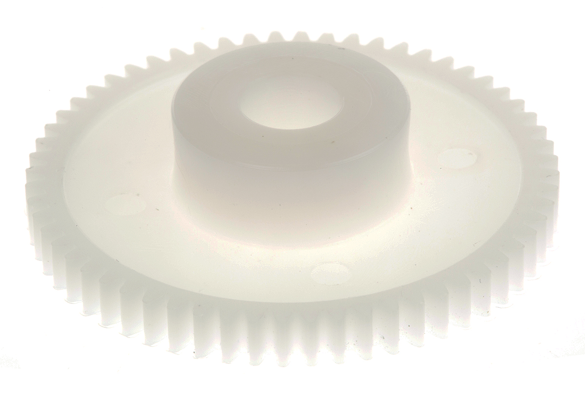 RS PRO POM 60 Teeth Spur Gear, 0.5 Module, 6mm Bore Diam, 30mm Pitch Diam, 14mm Hub Diam