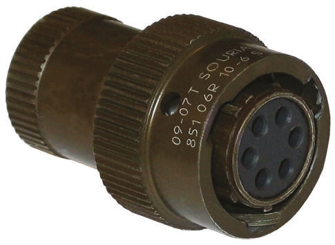 Souriau Sunbank by Eaton, 851, Copper Alloy 19 Way Cable Mount MIL Spec Circular Connector Plug, Pin Contacts,Shell