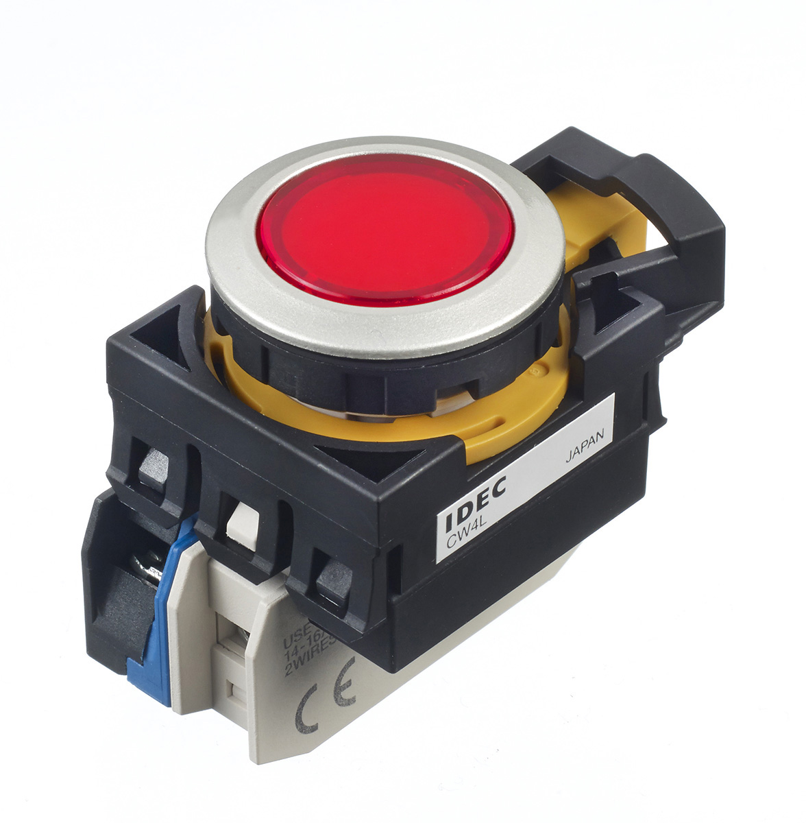 Idec CW Series Illuminated Push Button, Panel Mount, 22mm Cutout, SPST, IP65