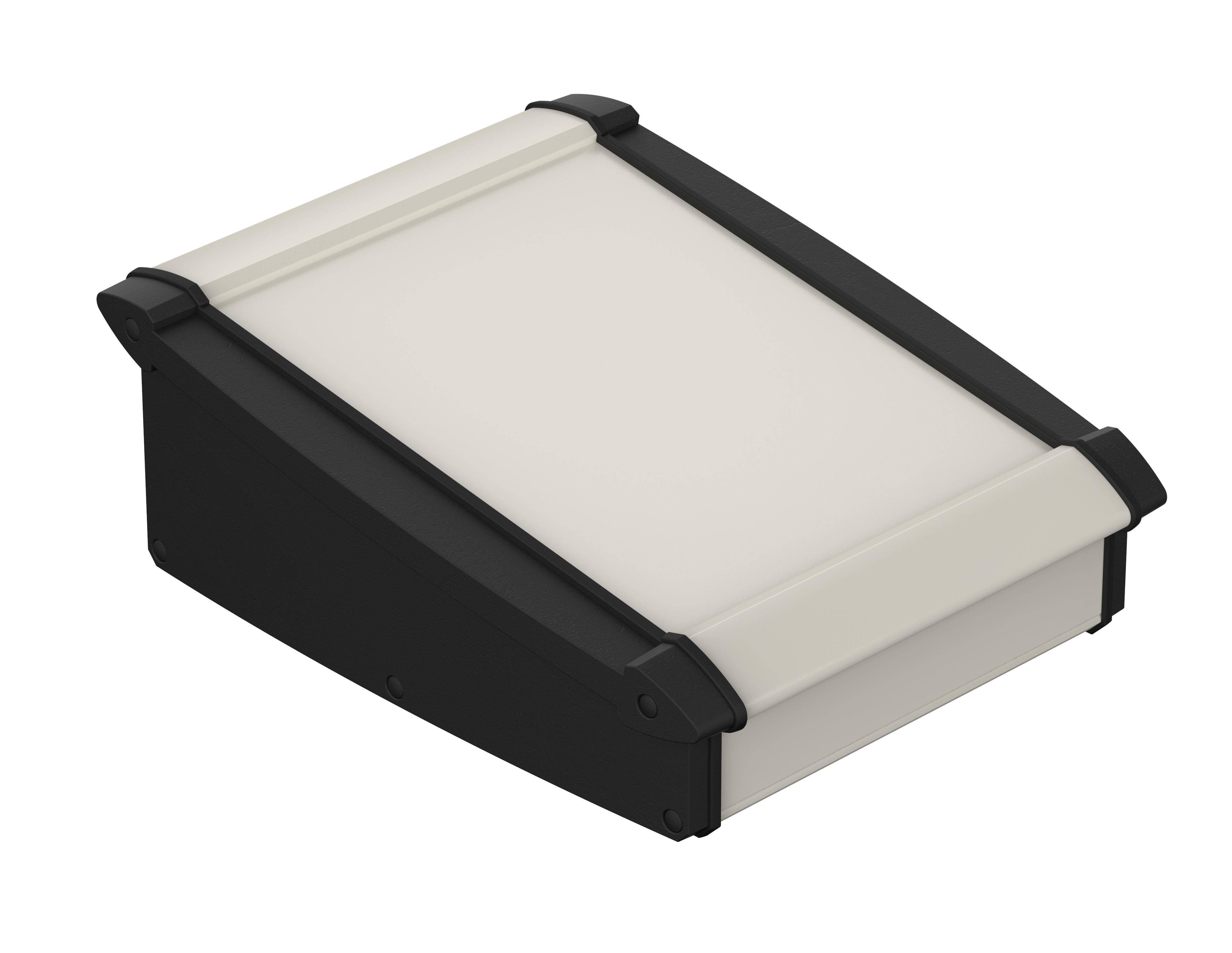 Bopla Alu-Topline Series Natural Anodized ABS, Aluminium Desktop Enclosure, Sloped Front, 232.60 x 150 x 86.20mm