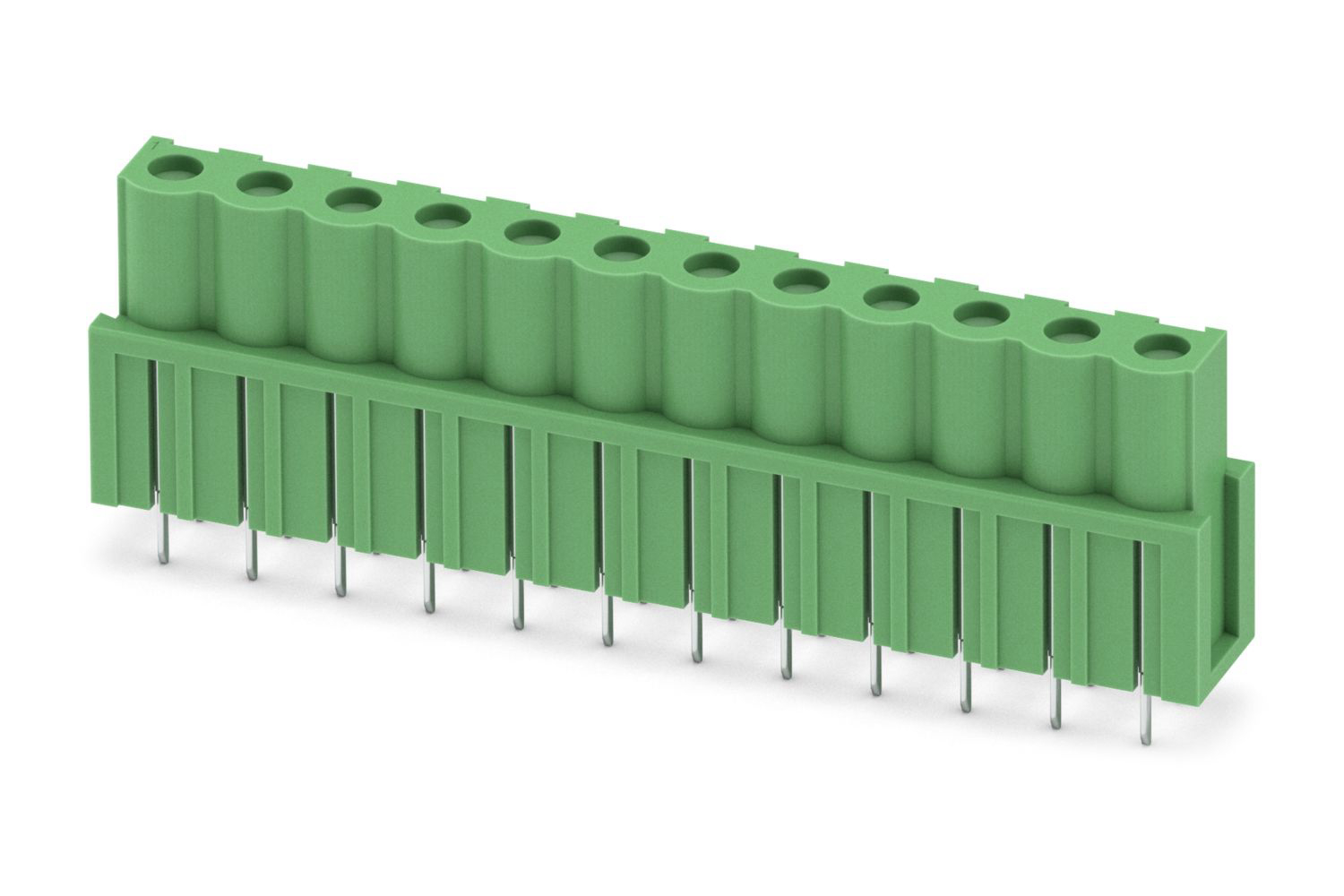Phoenix Contact, 5.08mm Pitch, ICV 2.5/12-G-5.08, 12 Way, , Pluggable Terminal Block, Inverted Header, Through Hole,