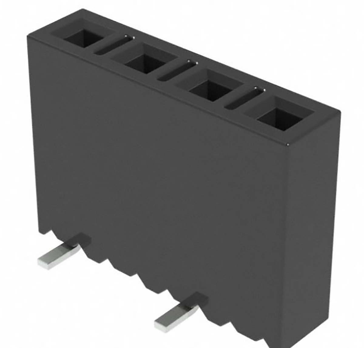 Samtec MMS Series Straight Through Hole Mount PCB Socket, 5-Contact, 1-Row, 2mm Pitch, Solder Termination