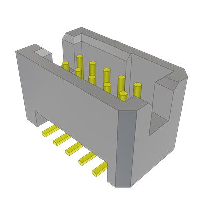Samtec TFM Series Vertical Surface, Through Hole PCB Header, 10 Contact(s), 1.27 mm Pitch, 2 Row, Shrouded