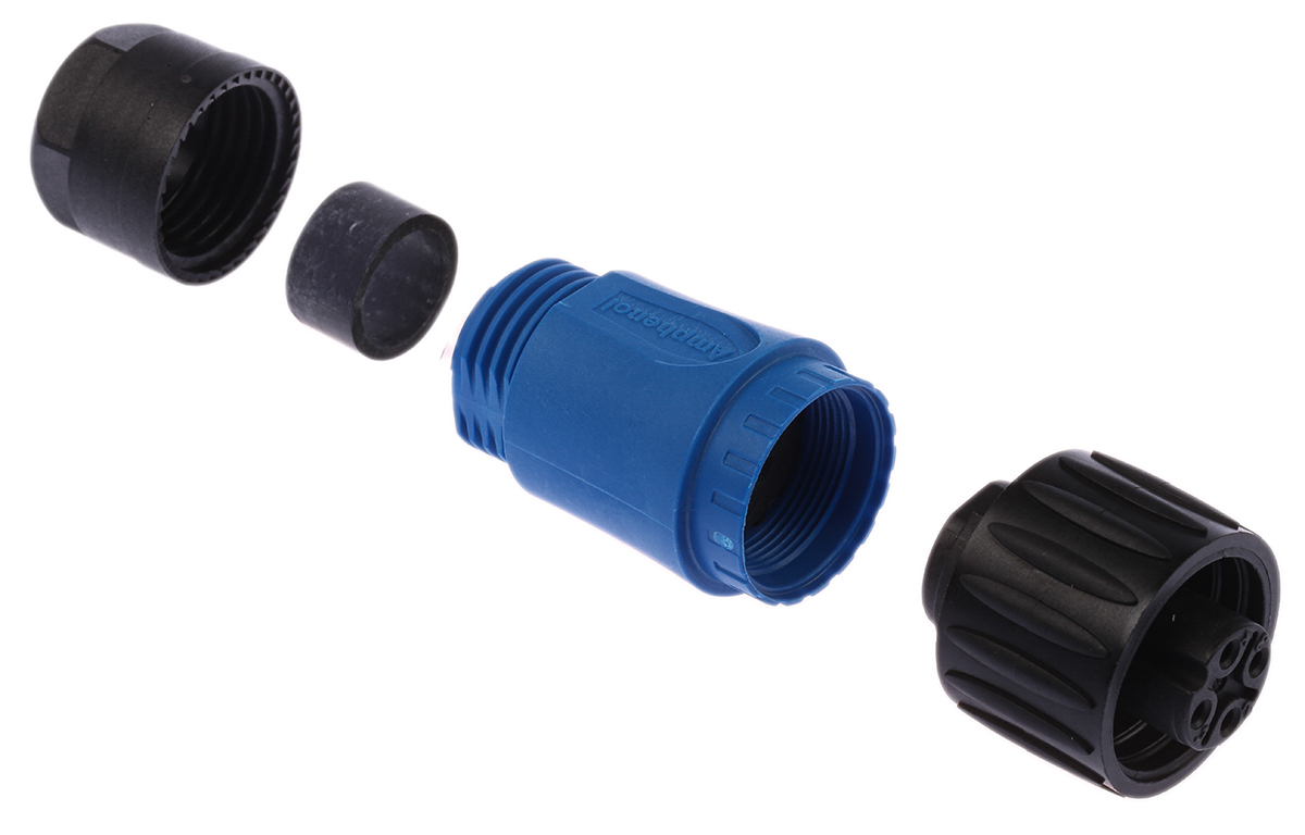Amphenol Industrial Circular Connector, 3 Contacts, Cable, Standard Connector, Socket, Female, IP67, Ecomate M Series