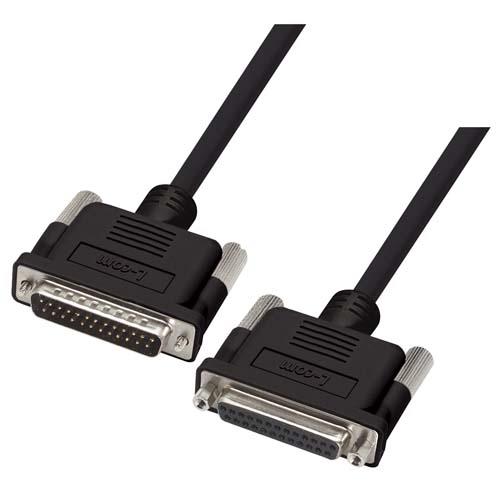 L-Com Male 25 Pin D-sub to Female 25 Pin D-sub Cable assembly, 5ft PVC