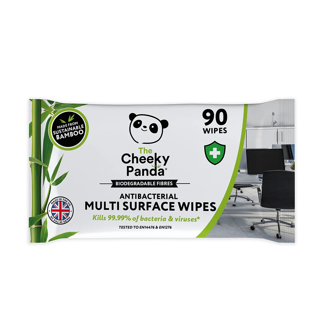 The Cheeky Panda Ltd ANTIBWX6-GBR Wet Anti-Bacterial Wipes, Box of 90, 165 x 230mm