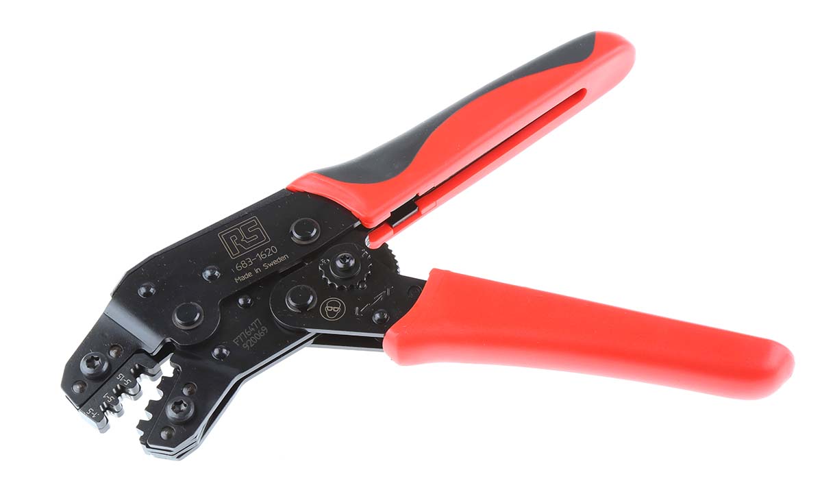RS PRO Hand Ratcheting Crimp Tool for Open Crimp Sleeves, 0.1 → 1.5mm² Wire