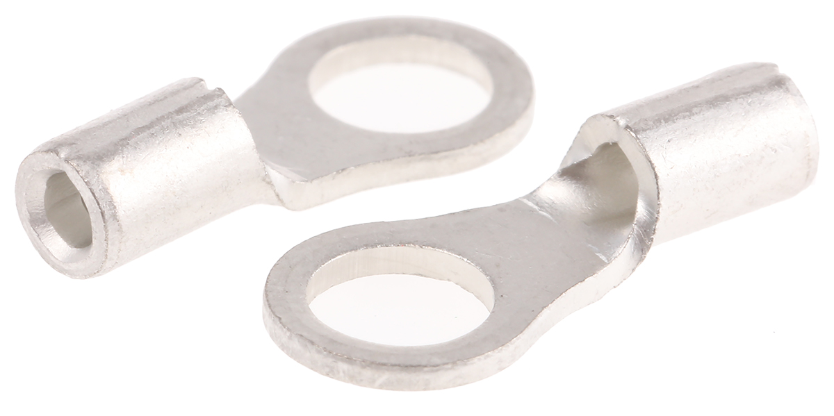 JST Uninsulated Ring Terminal, 4mm Stud Size, 0.25mm² to 1.65mm² Wire Size